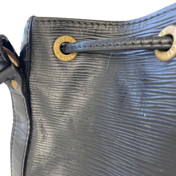 Louis Vuitton Black Epi Leather Noe Drawstring Bucket Bag With Adjustable Strap - Picture 6 of 16